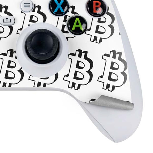 Bitcoin Pattern Xbox Series S Controller Skin